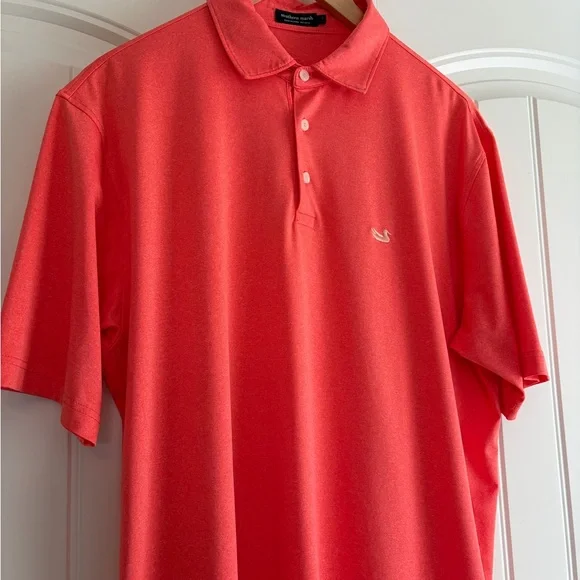 Southern Marsh Orange Pink Performance Polo Shirt Size Large L - Picture 2 of 8
